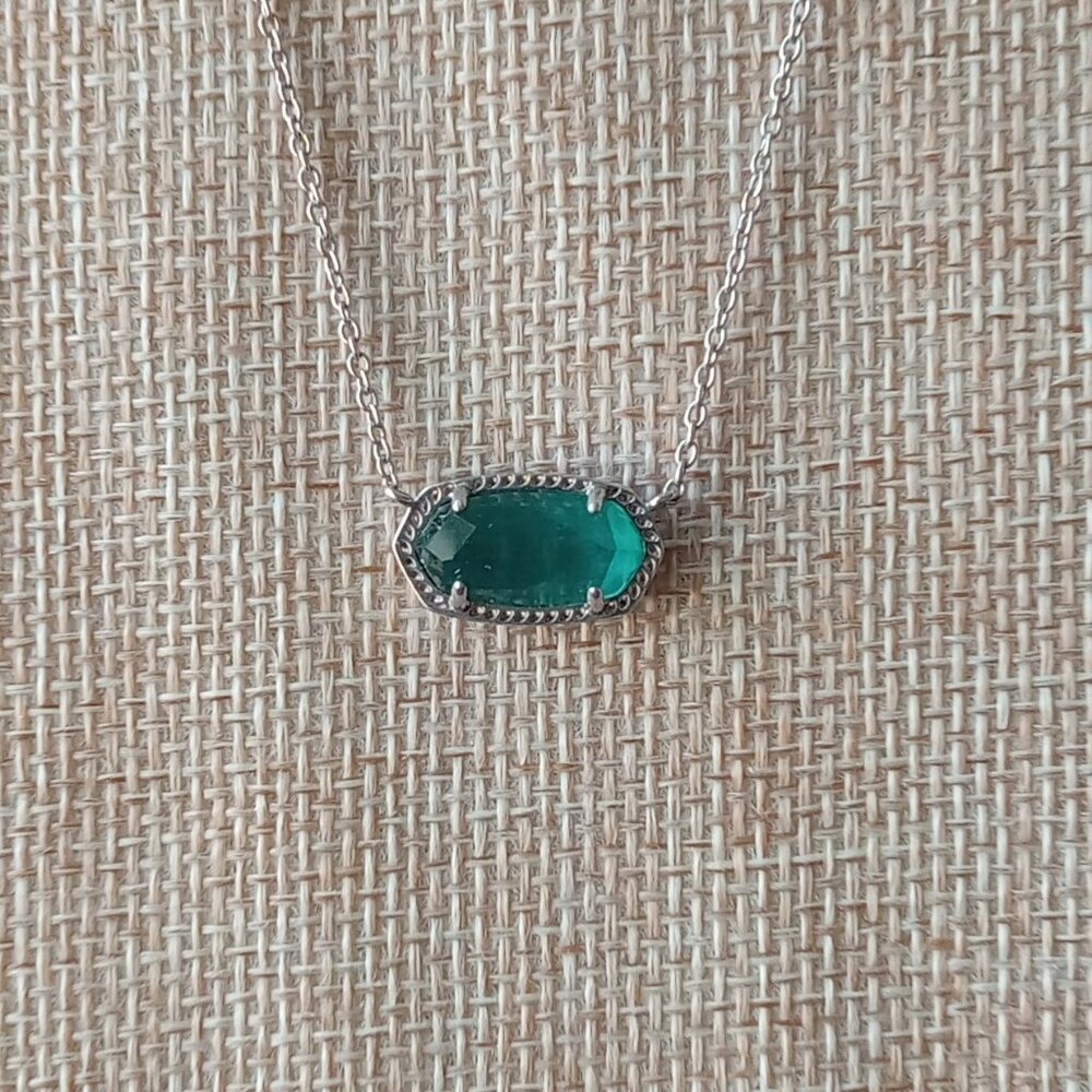 Kendra Scott Emerald Green Elise Necklace
